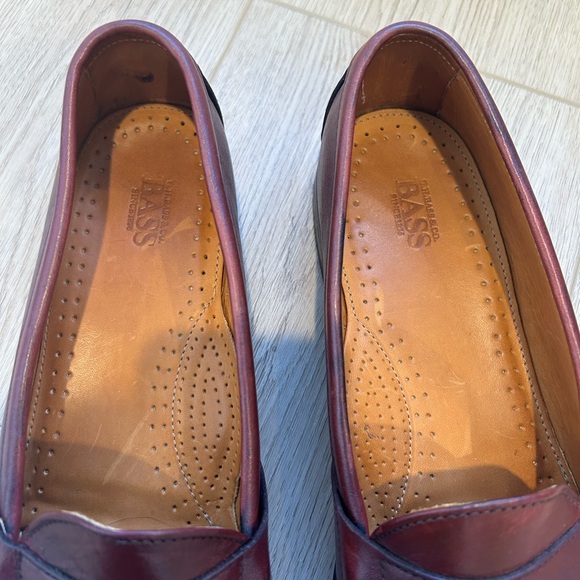 G.H. Bass & Co. Mens Burgundy Penny Loafer Dress Shoes 11 M - Picture 4 of 13